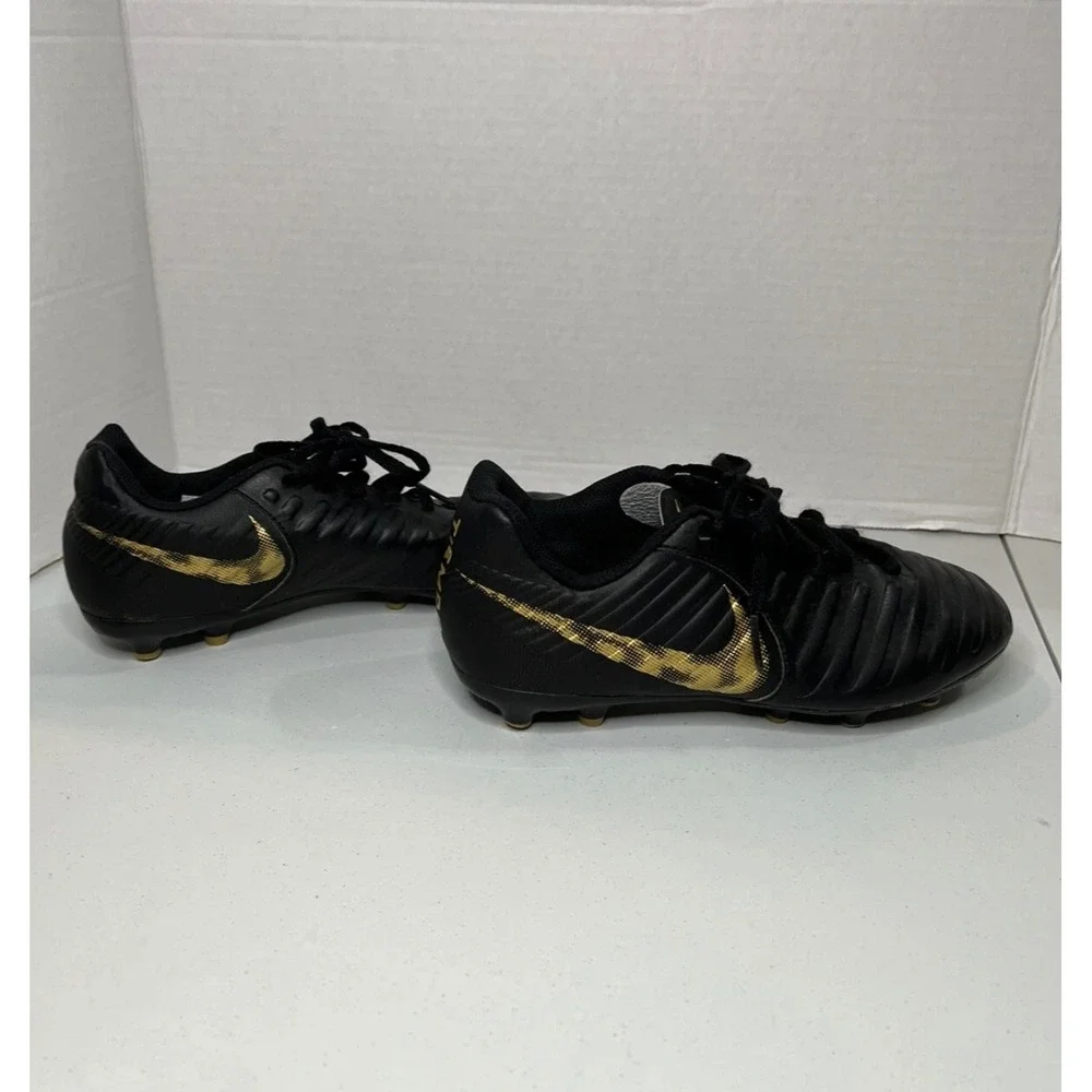 Nike Tiempo Legend 7 Kids‎ Soccer Cleats Black Gold Size 4